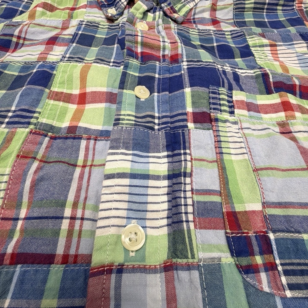 Brooks Brothers Vintage Madras Patchwork Shirt Mens XL Button Down Short Sleeve - Picture 3 of 9